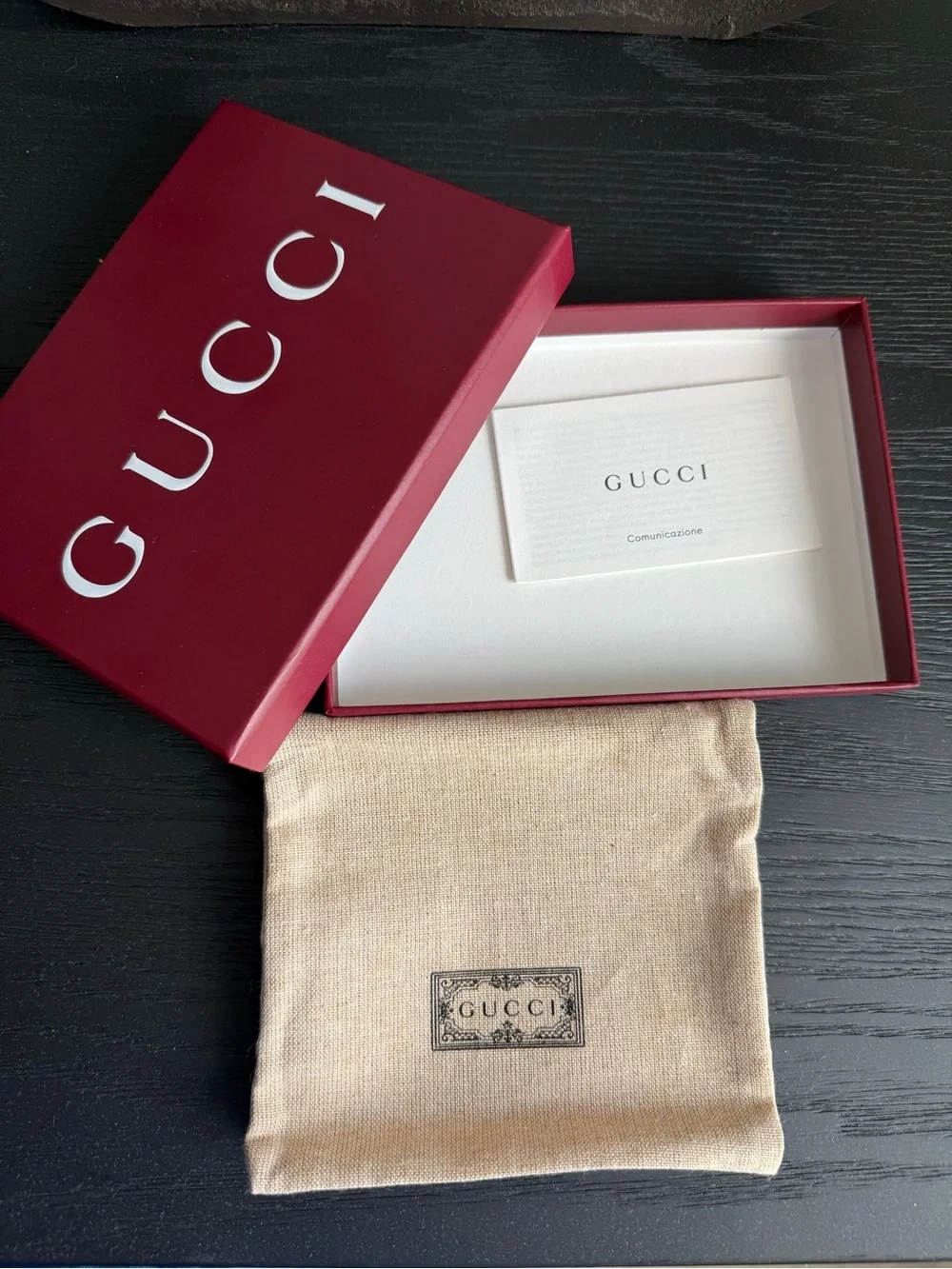 NWT Gucci Marmont Black Leather Card Case